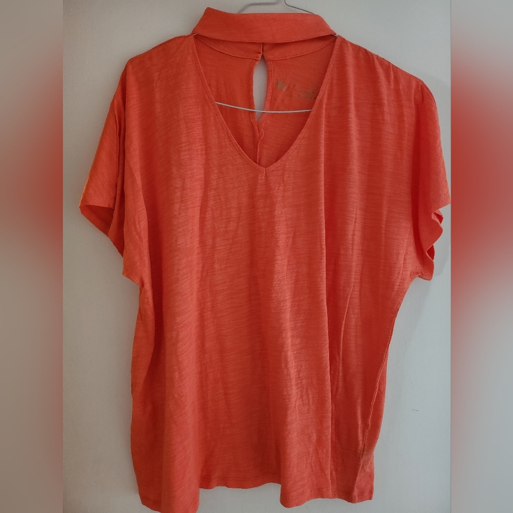DG2 by Diane Gilman, Faux Turtle neck, button back, T-Shirt, Size xl, Pr…